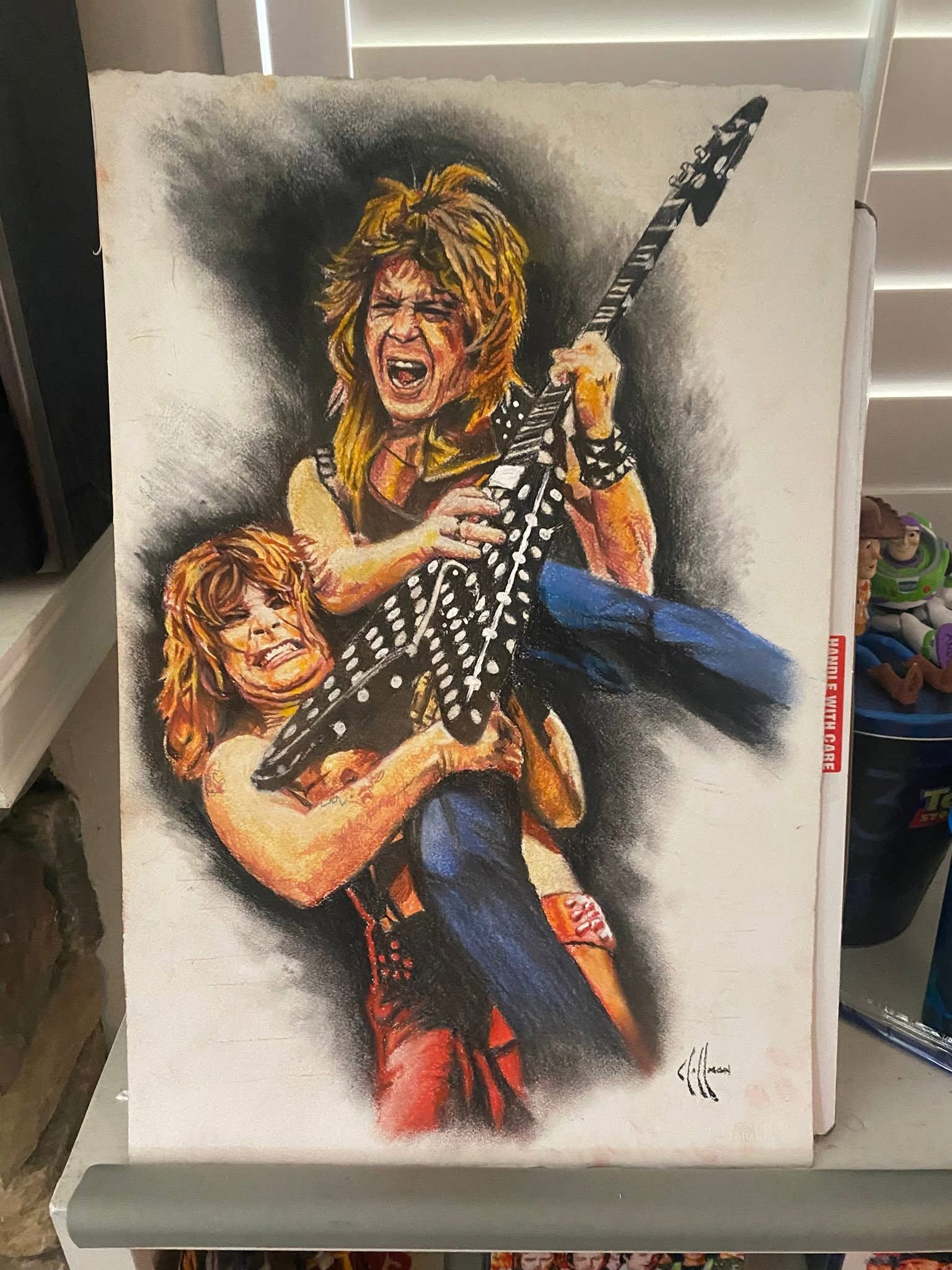 Ozzy and Randy Wall Art Alternate Stairs Background