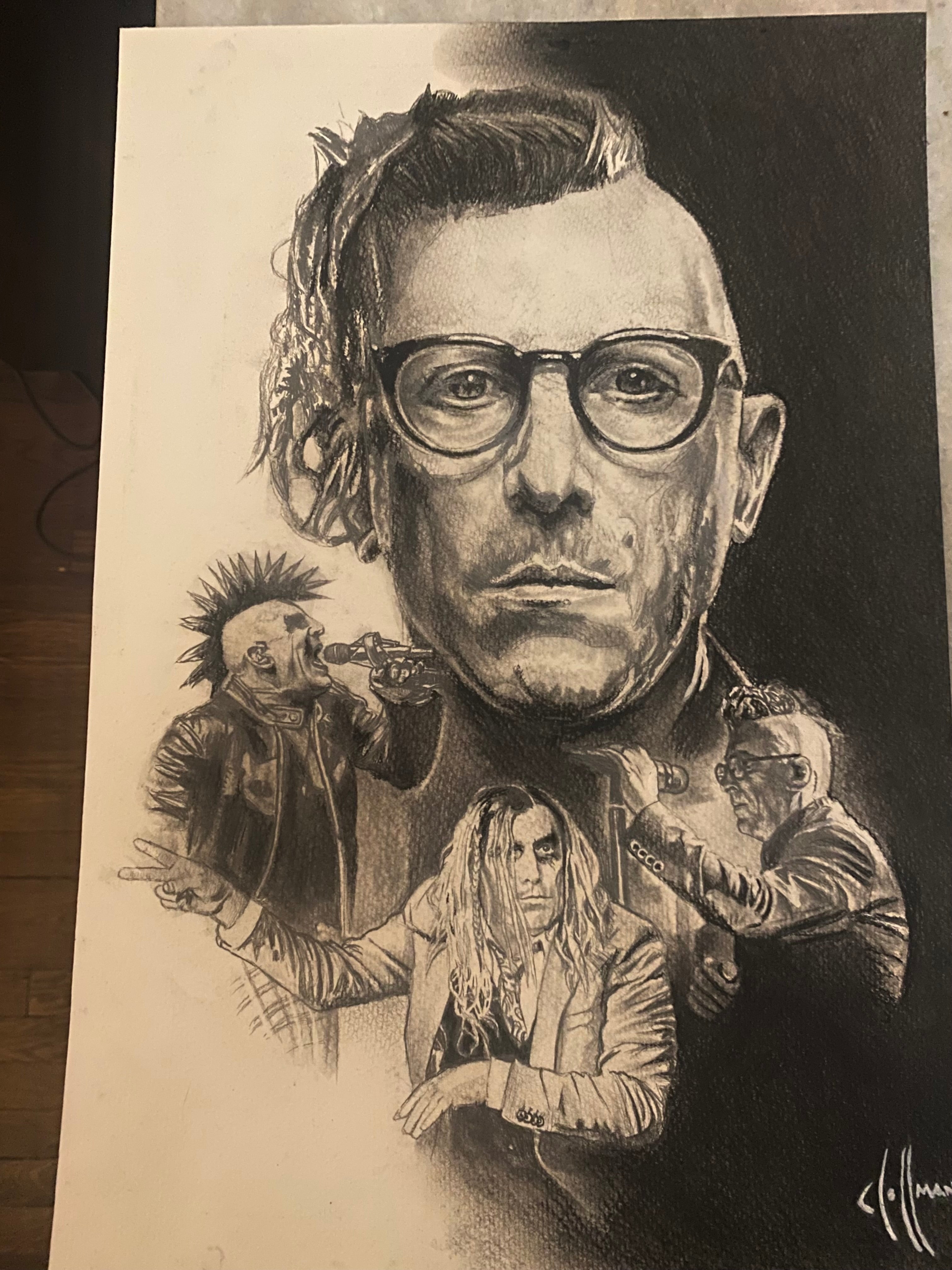 Maynard James Keenan Charcoal Wall Art