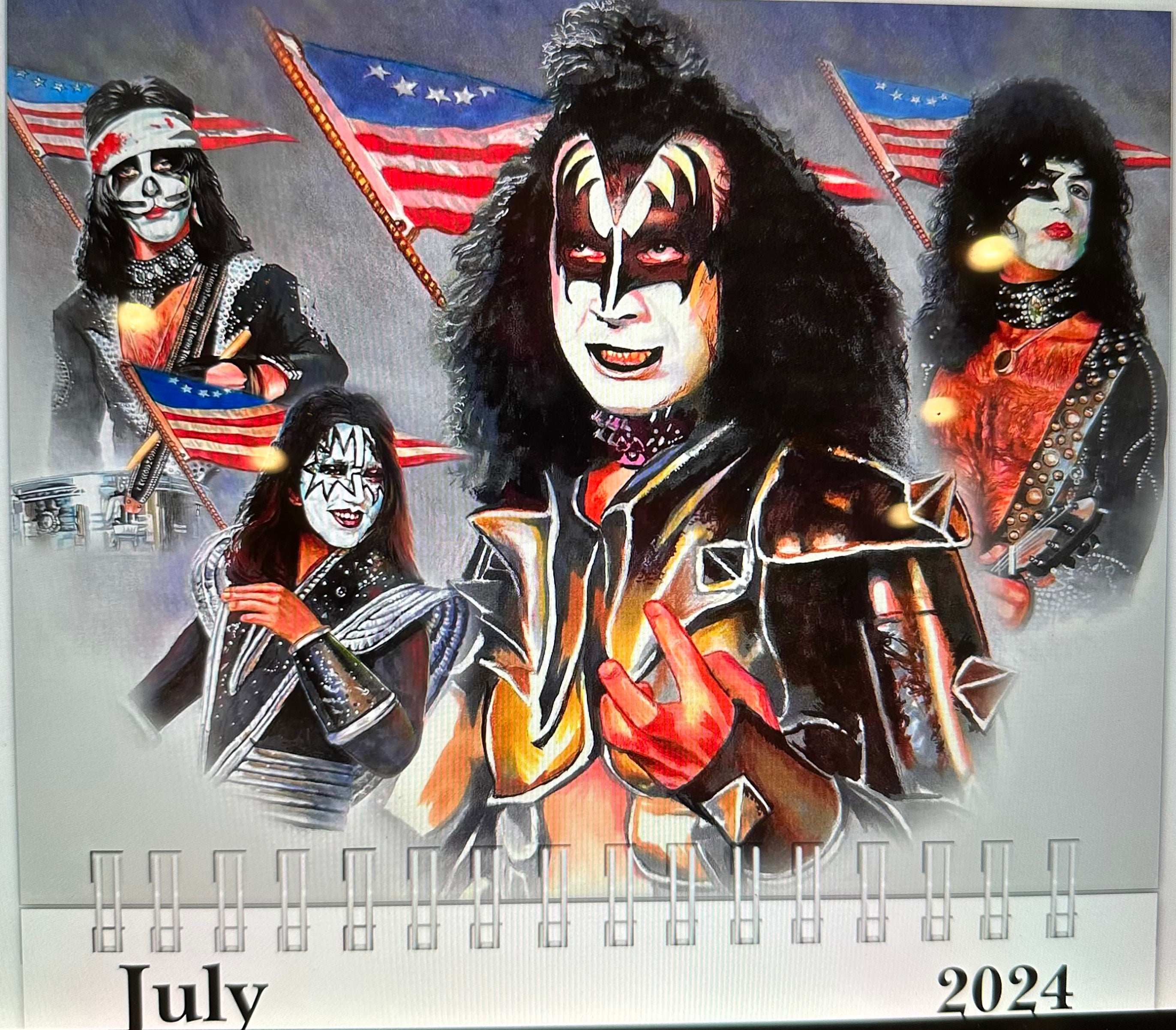 KISS Spirit of '76 2024 Calendar Art