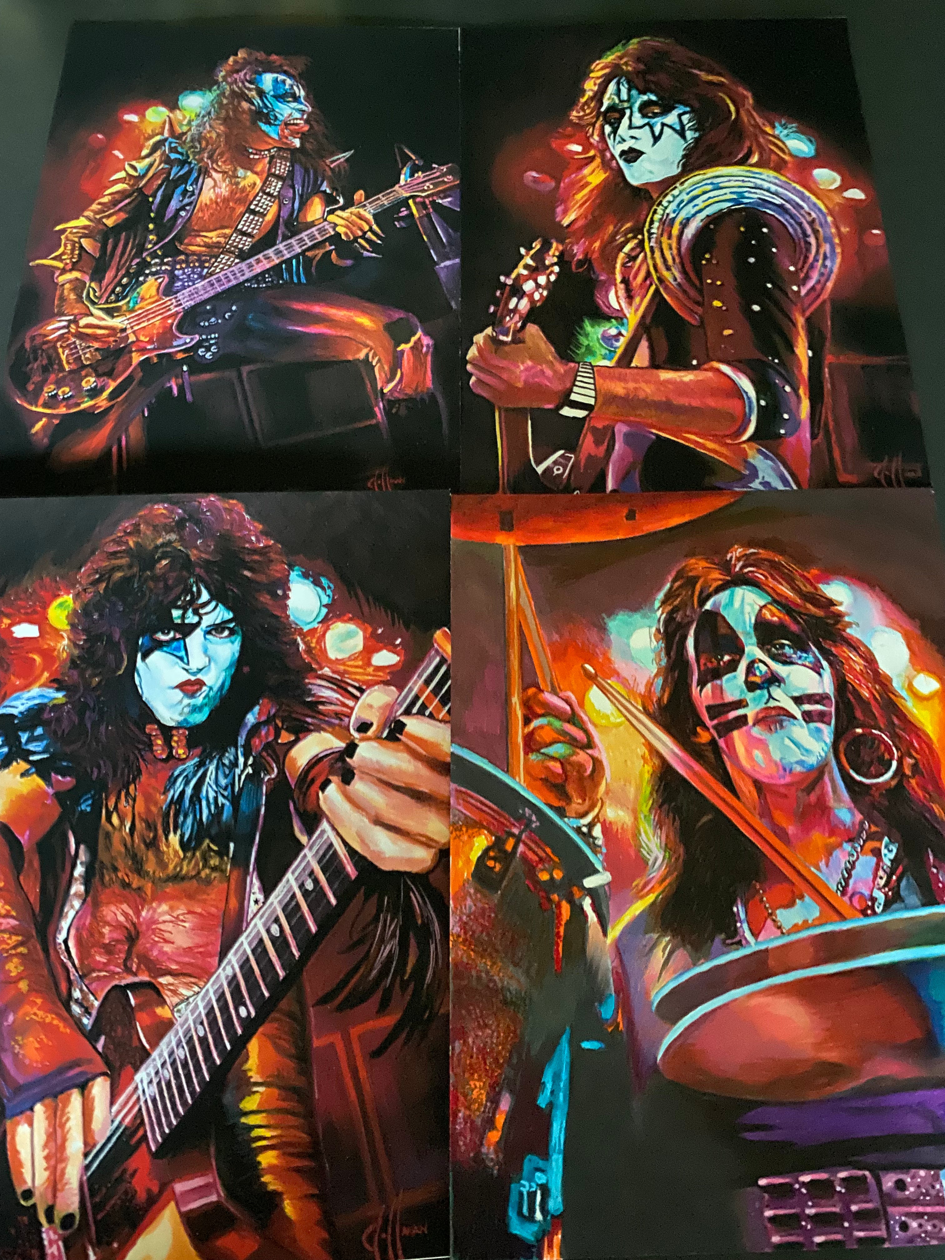 KISS Set of 4 Alive Wall Art