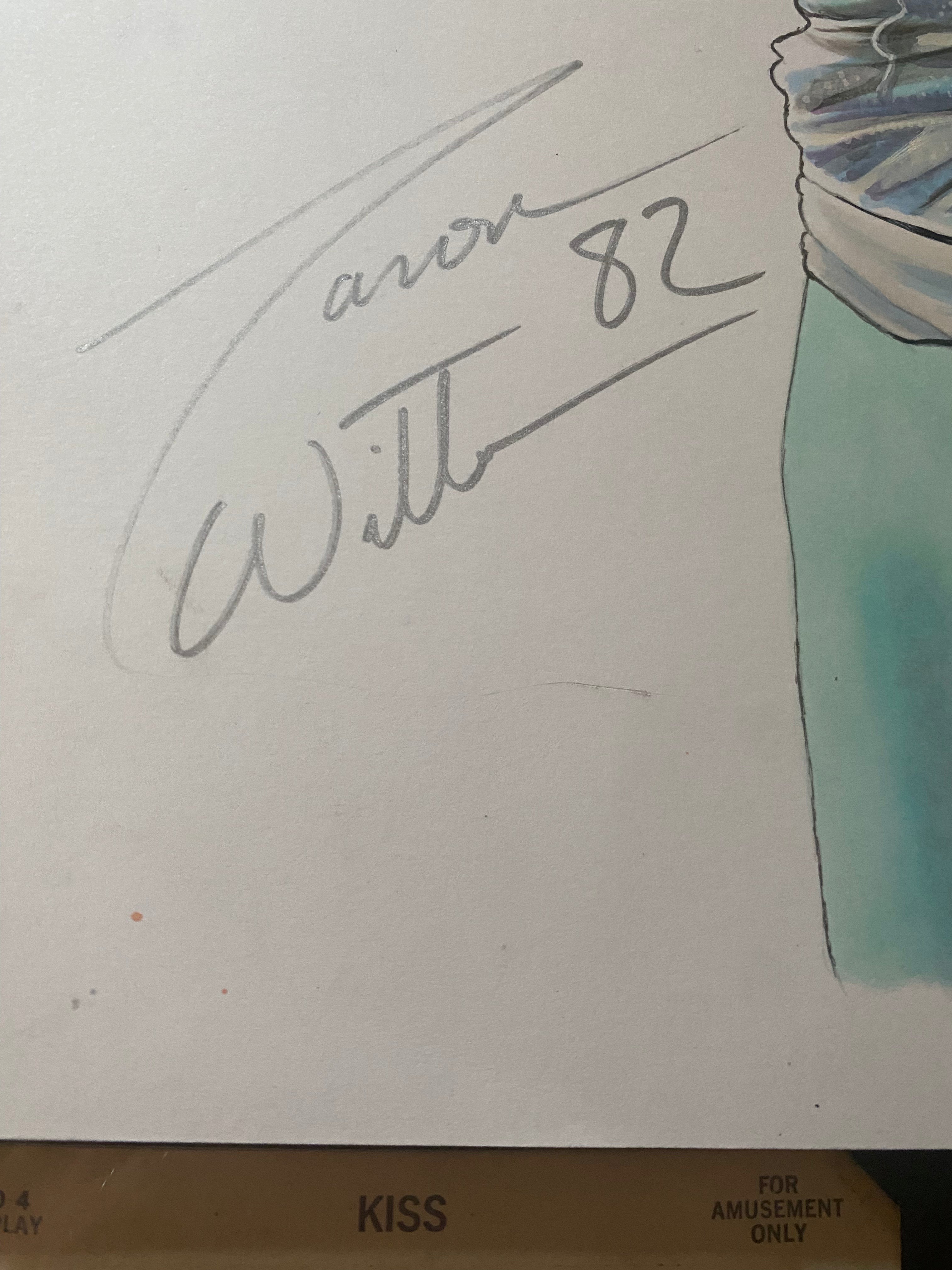 Jason Witten ORIGINAL drawing SIGNED by Jason Witten and Chris Hoffman