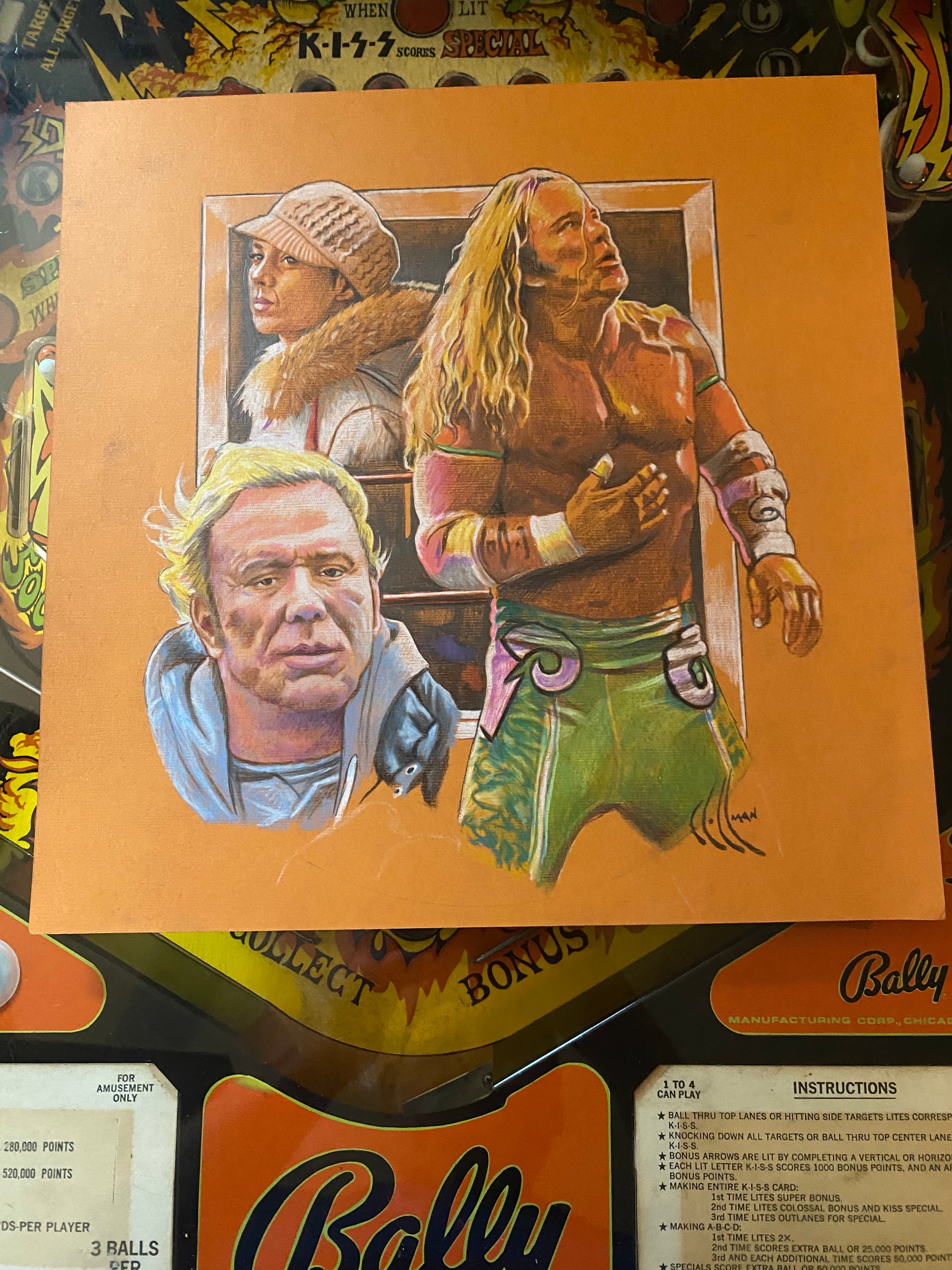 The Wrestler ORIGINAL Drawing