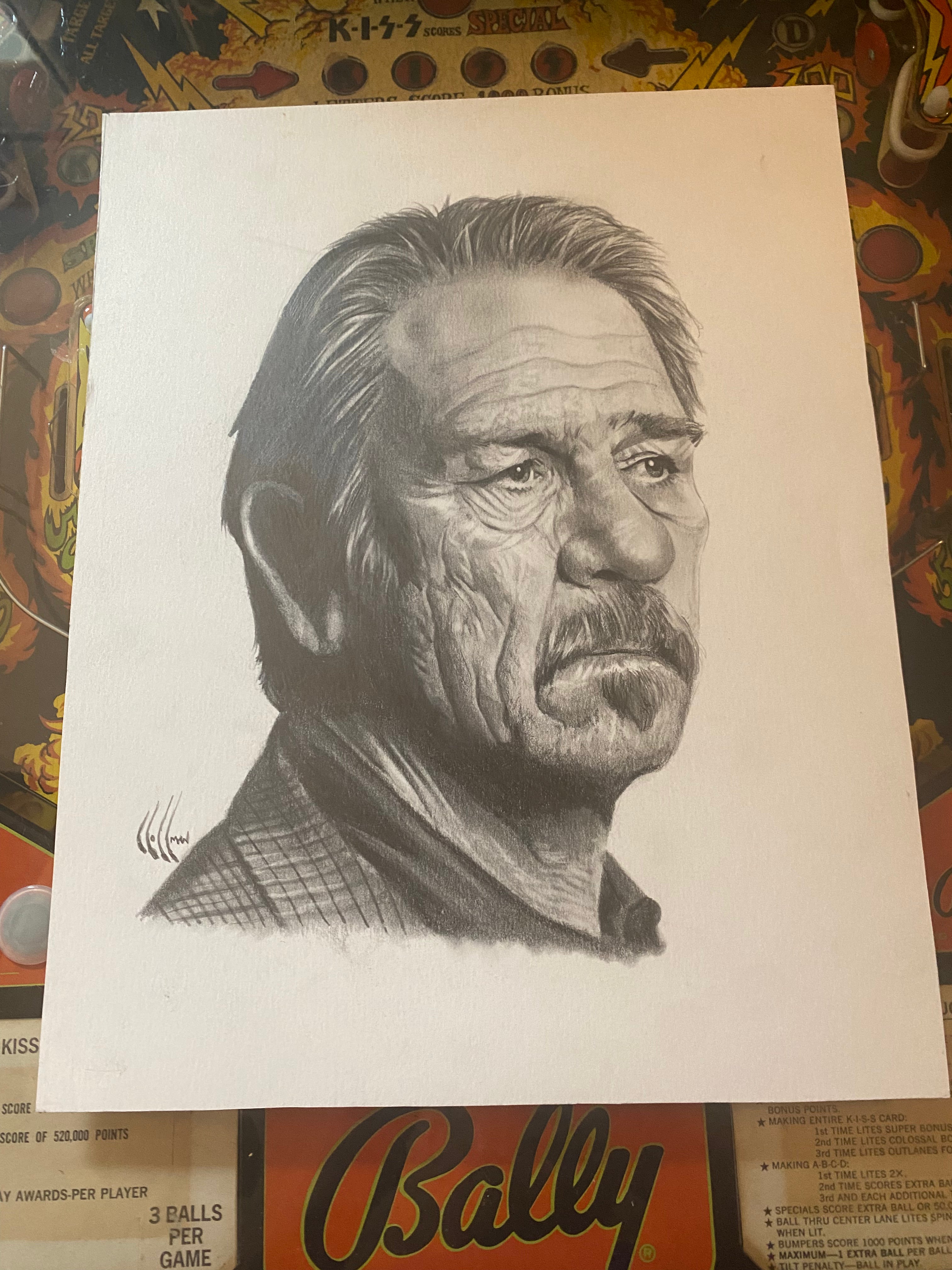 Tommy Lee Jones ORIGINAL Drawing