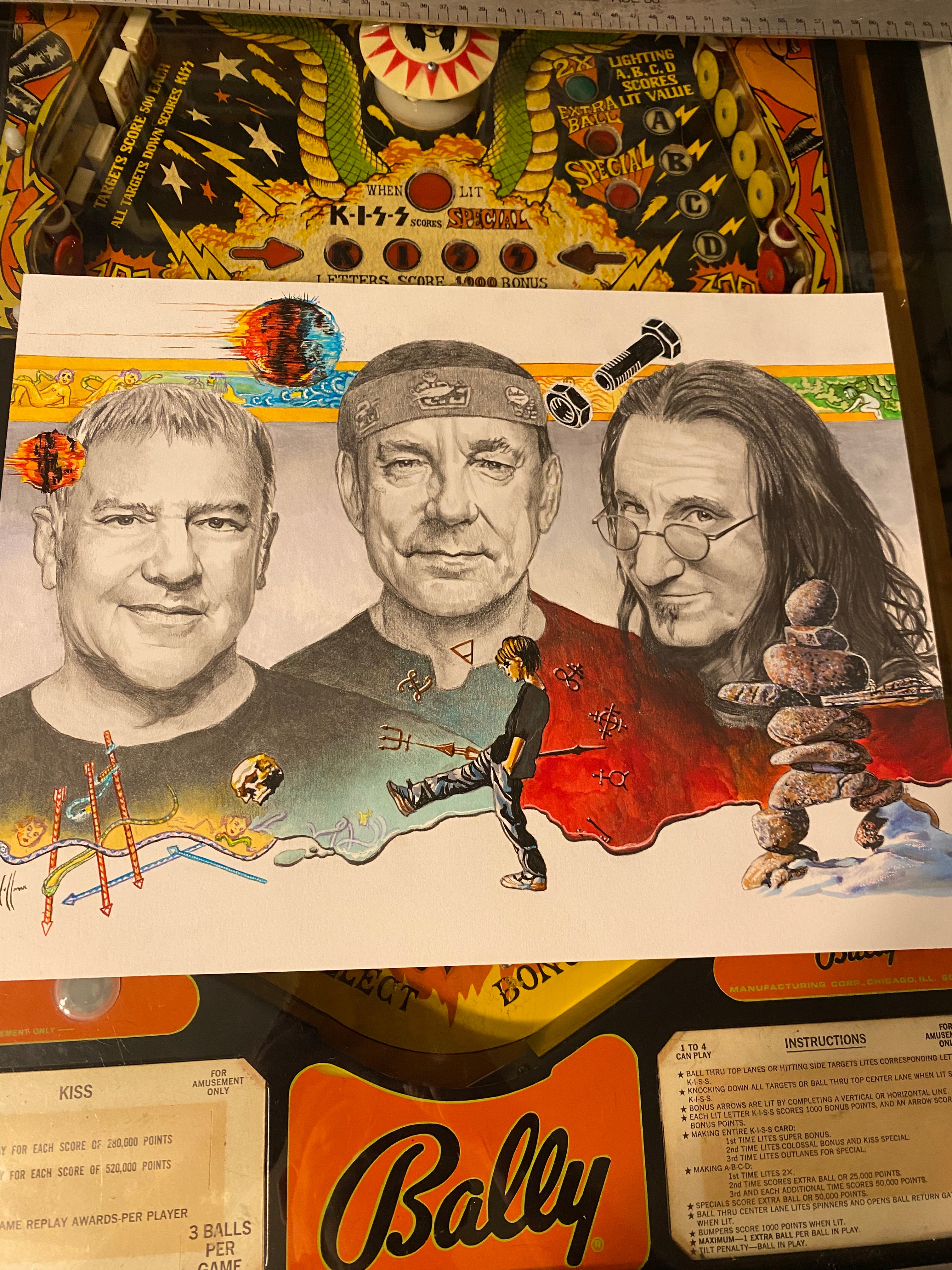 Rush Final Years ORIGINAL Drawing