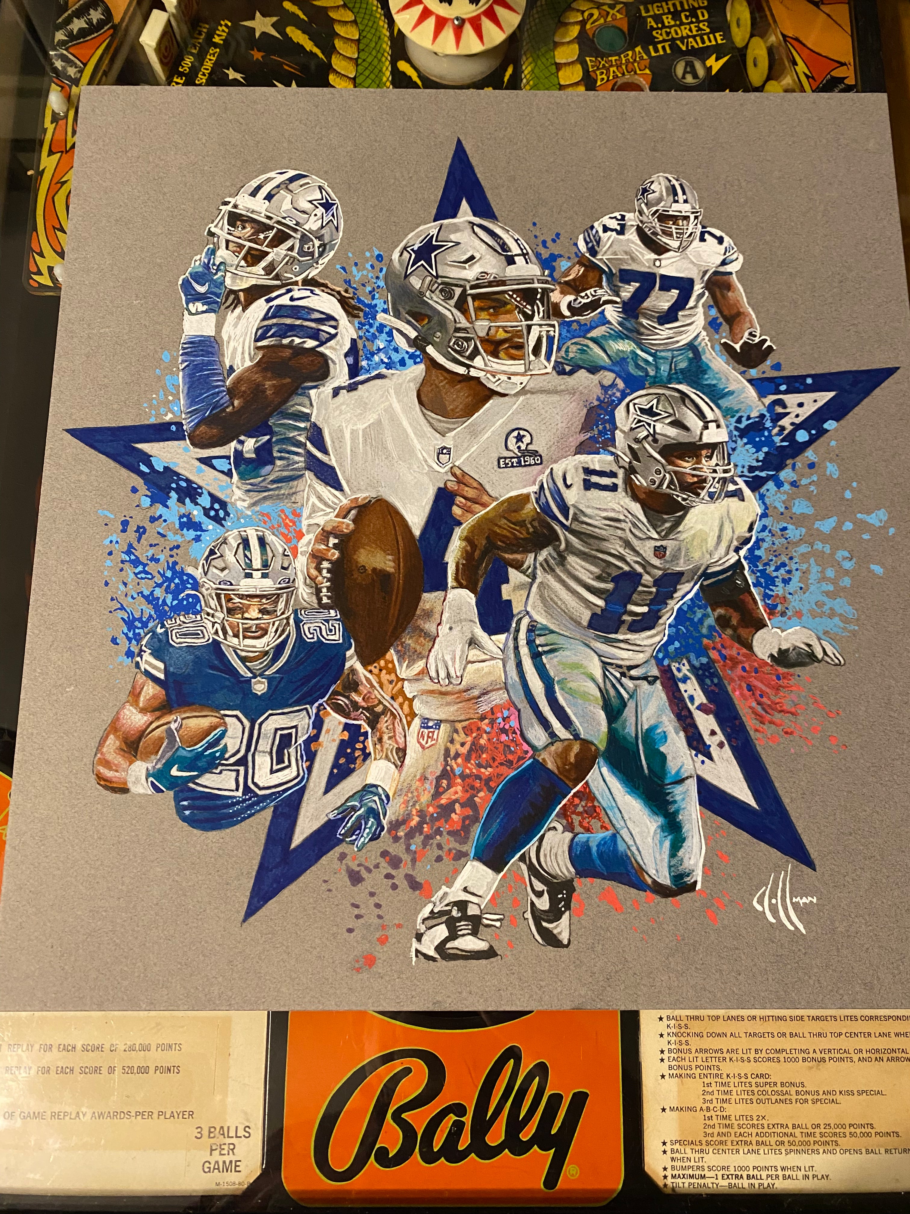 Dallas Cowboys 2023 ORIGINAL Drawing