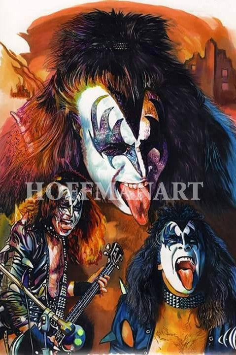 Gene Simmons KISS Collage Wall Art