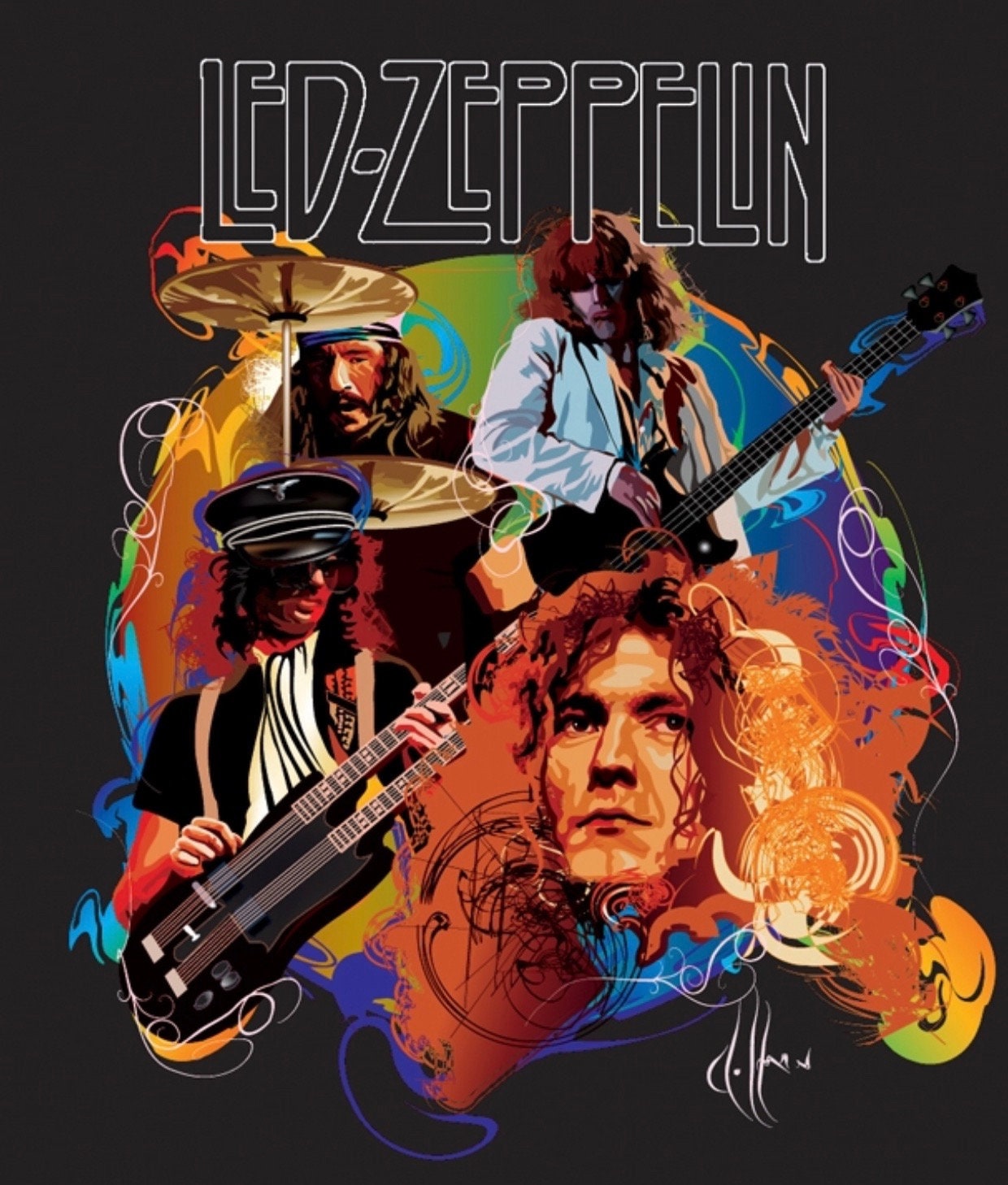 Led Zepplin Collage Wall Decor