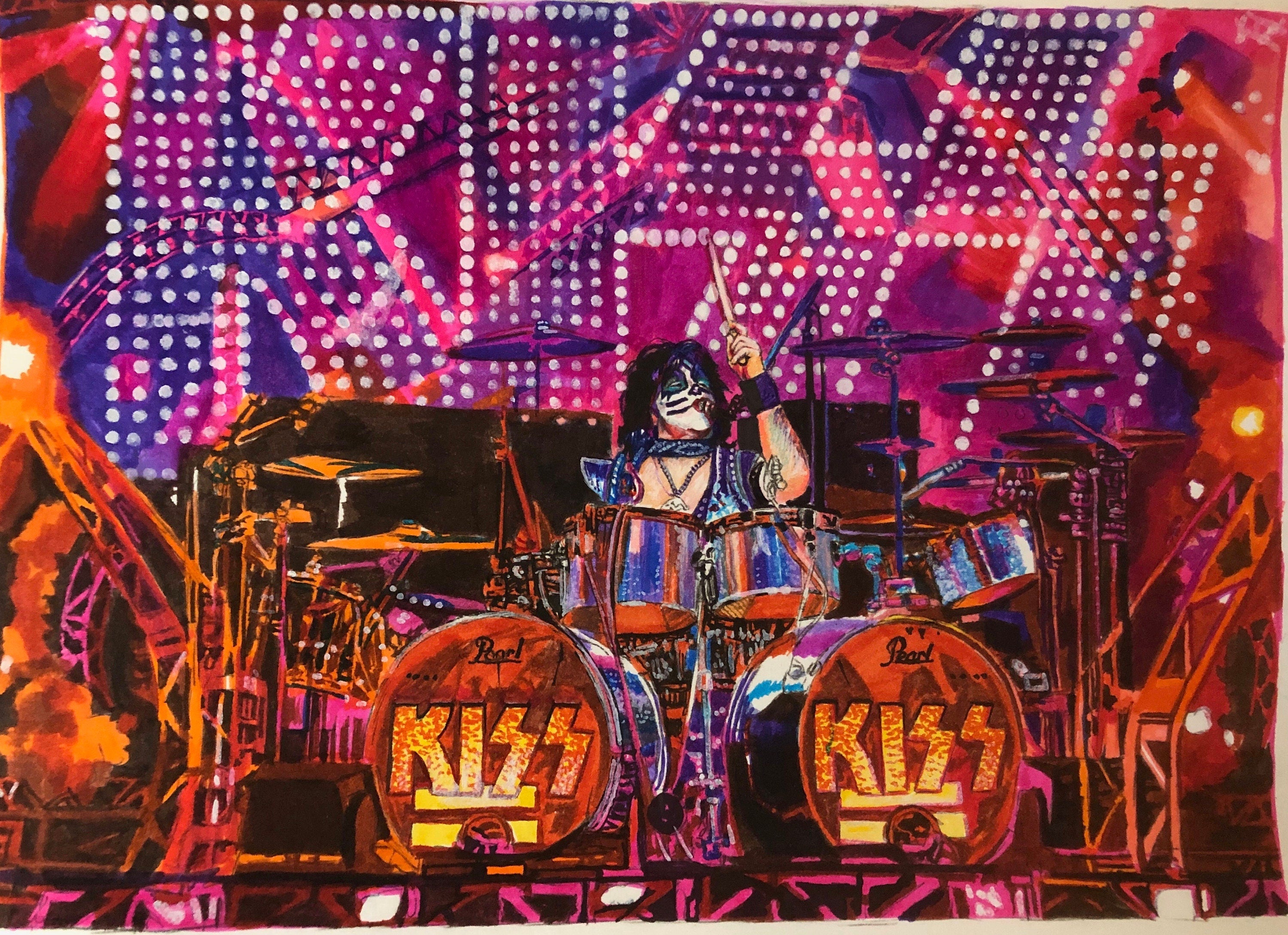 KISS Eric Singer Wall Art