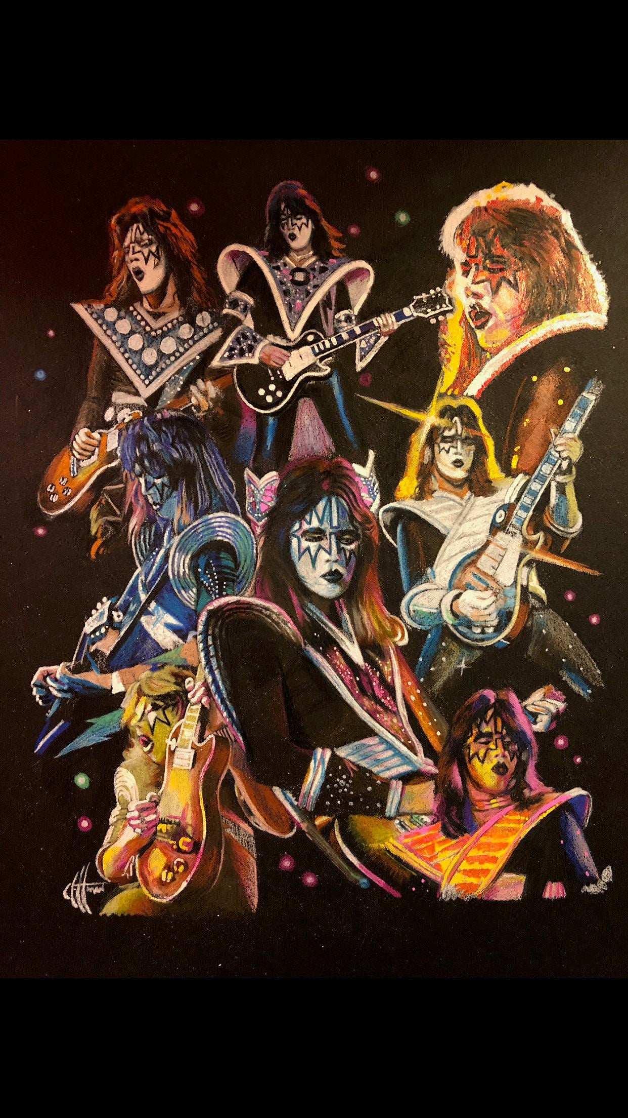 KISS Ace Frehley Collage Wall Art