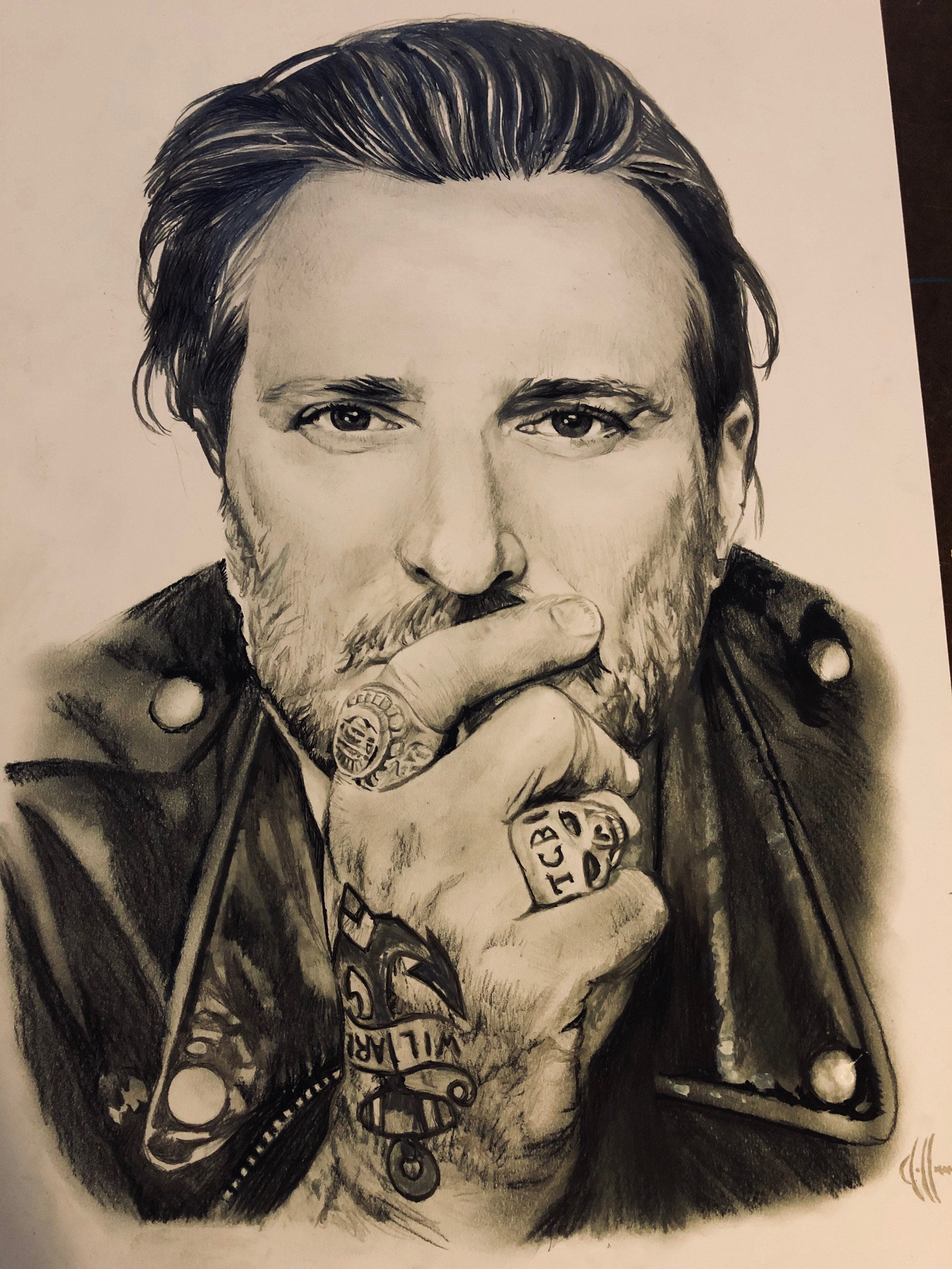 Butch Walker Black & White Music Artist Drawings