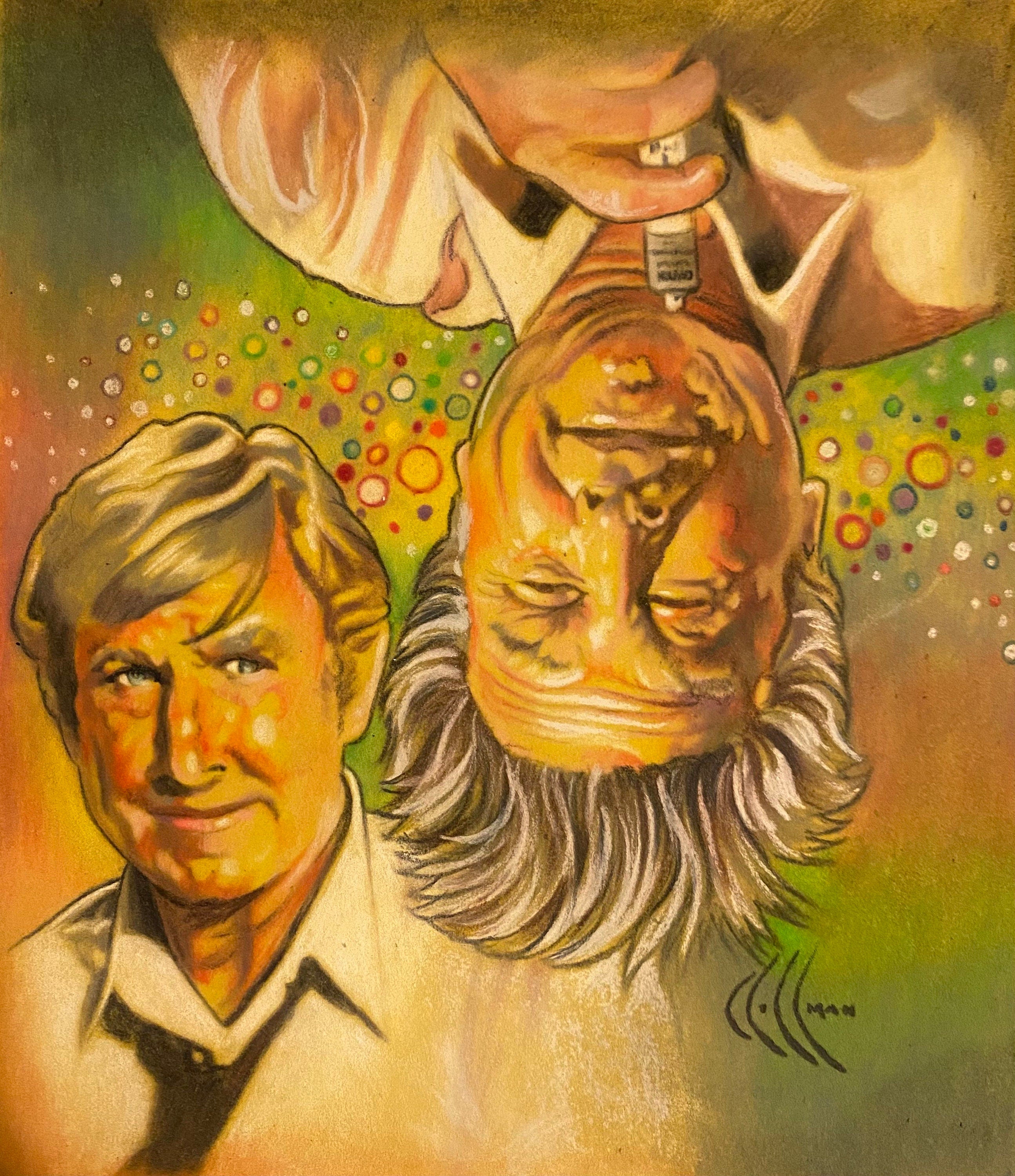 Lloyd Bridges in Airplane Picked the Wrong Day Drawing Artworks