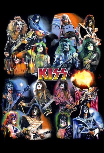 KISS Founding Members Collage Wall Decor