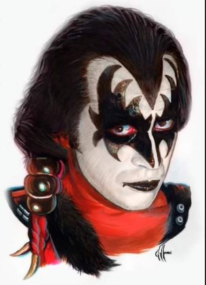 KISS Gene Simmons Elder Wall Art