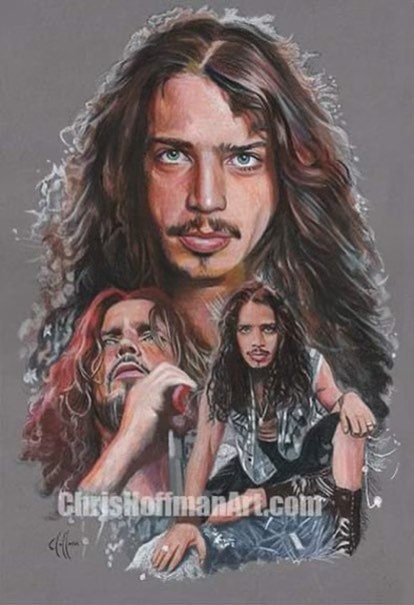 Chris Cornell 10 x 15 inch Prisma Color Original Art