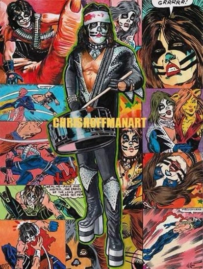 KISS Peter Criss Comic Wall Decor