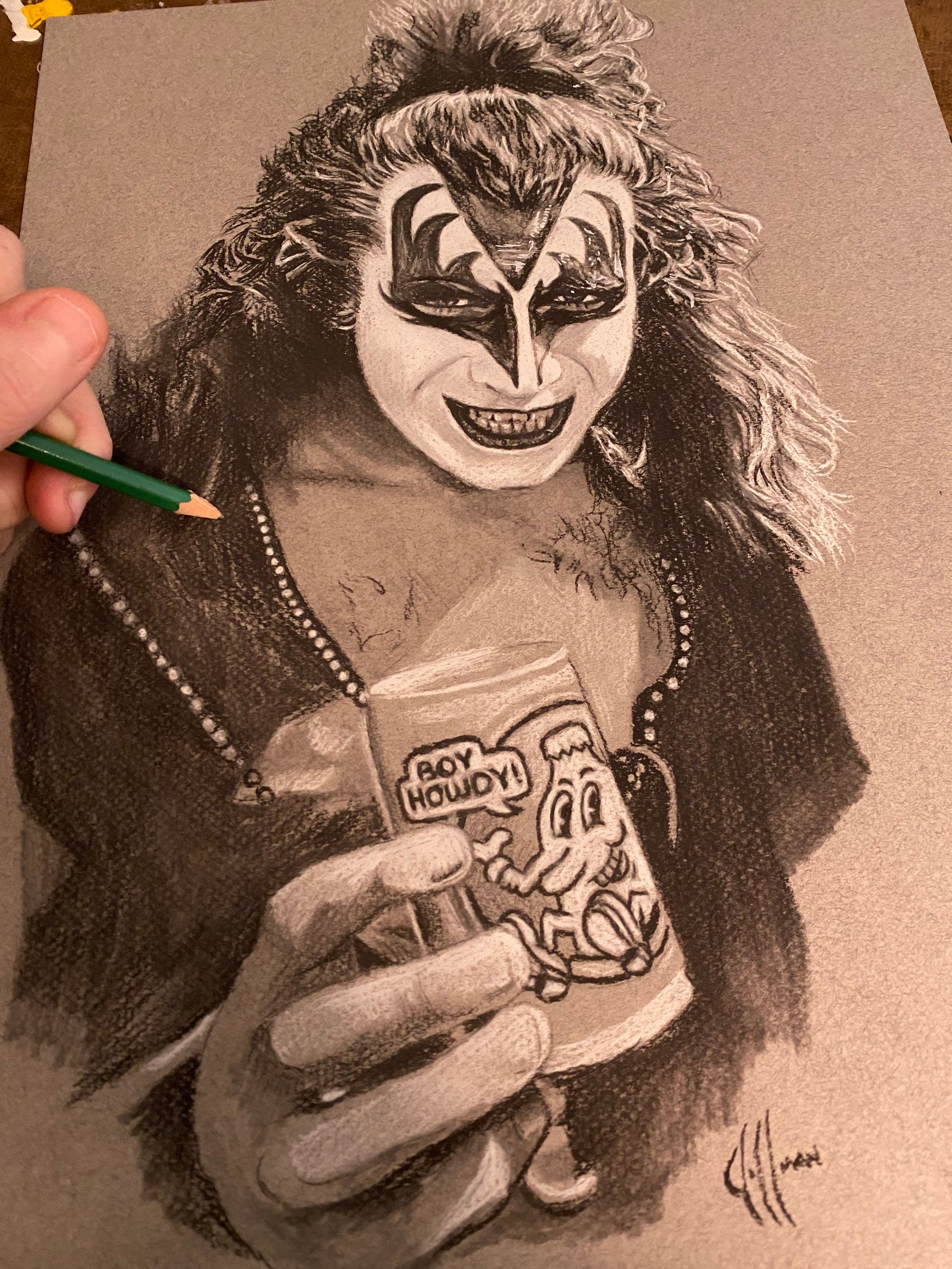 KISS Gene Simmons Boy Howdy Wall Art