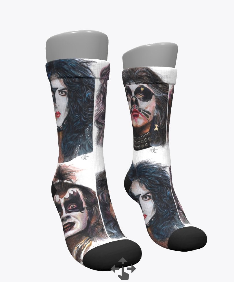 1974 Adult Cute Debut Kiss Member Socks Drawings
