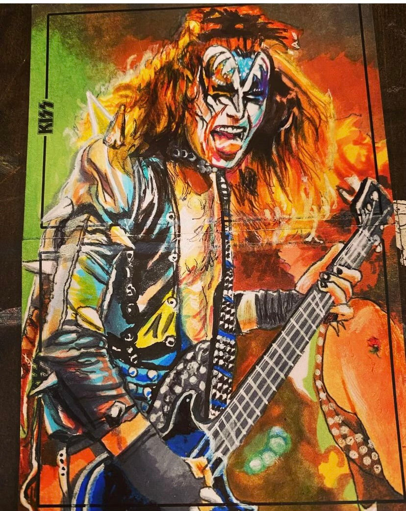 Gene Simmons KISS Sketch Card