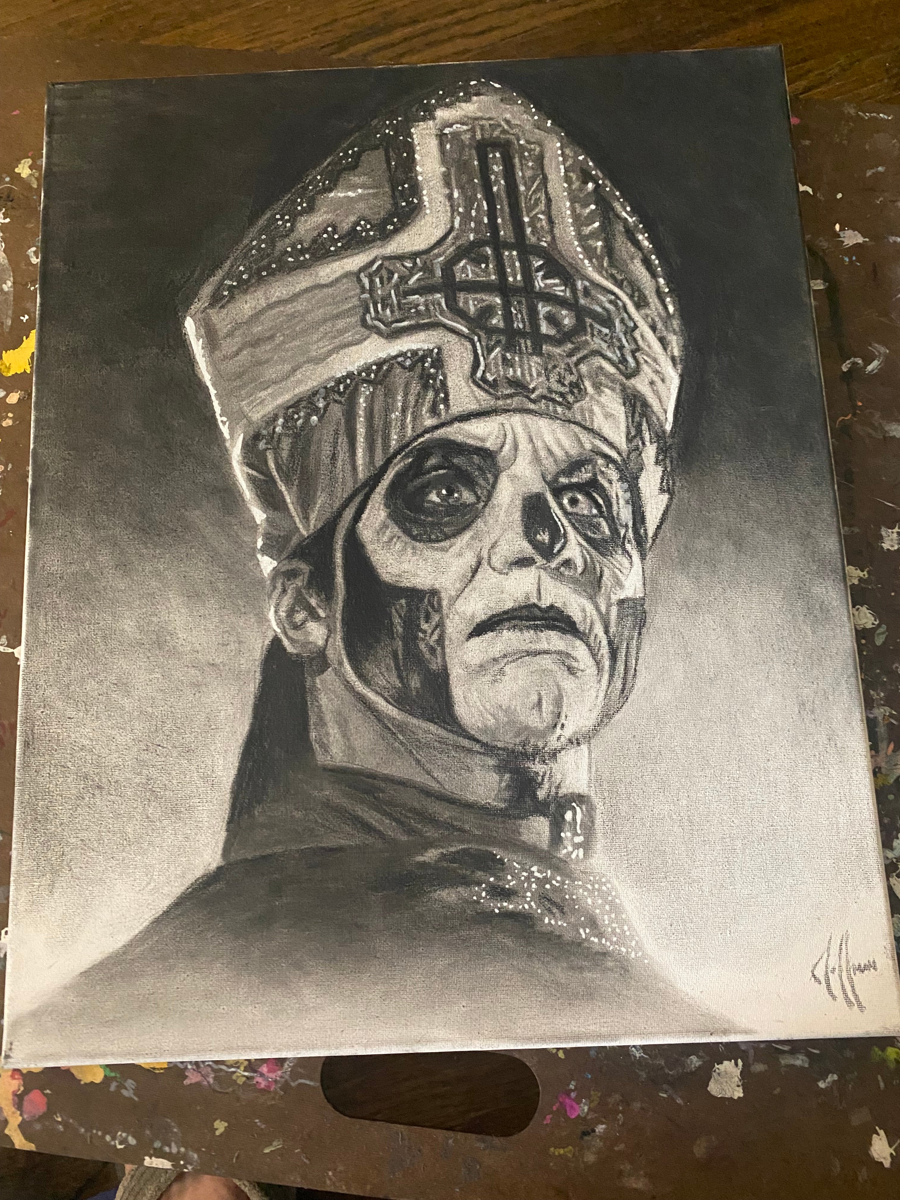 Papa Emeritus Charcoal Wall Art