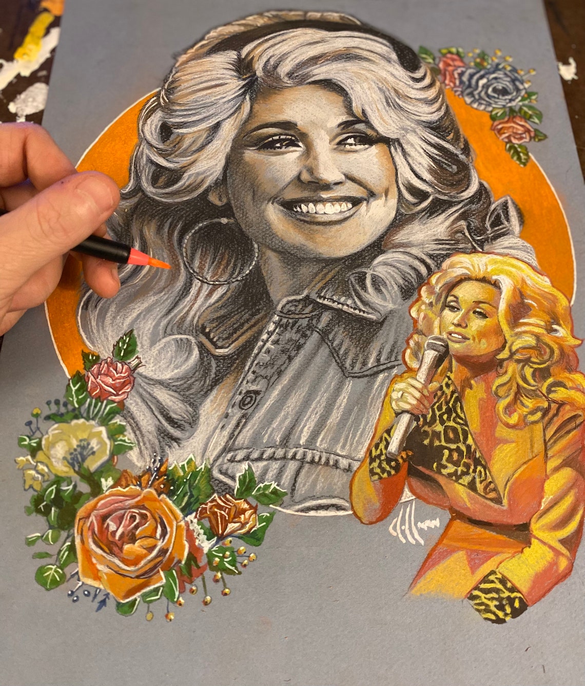Dolly Parton Limited Edition Signed Drawing Print