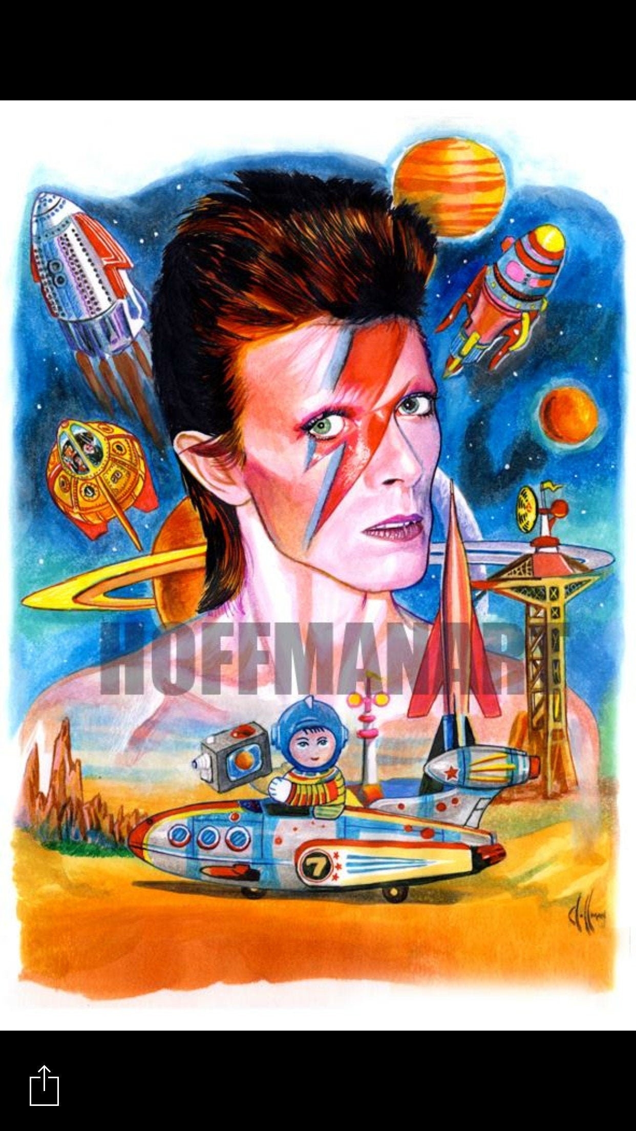 David Bowie Ground Control to Major Tom Music Artist Print