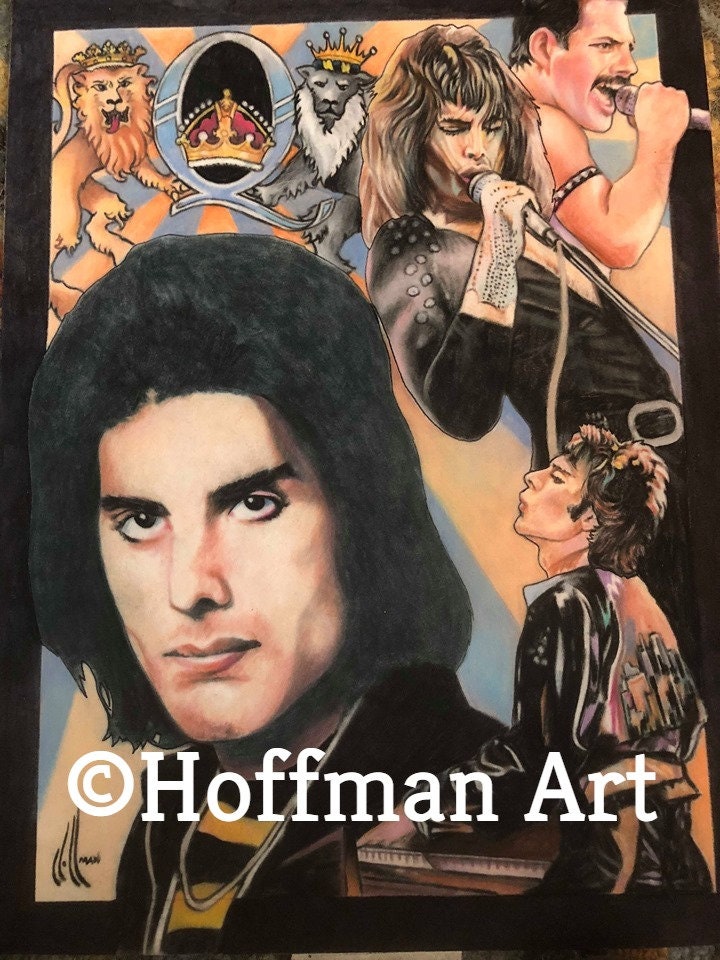Freddie Mercury Time of Life & Career Collage