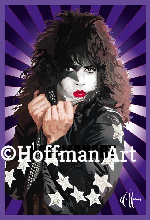 Founding member of Rock & Roll Hall of Fame KISS Band Drawing Prints