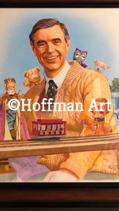 Friendly Face of Mr Rogers Celebrity Wall Arts