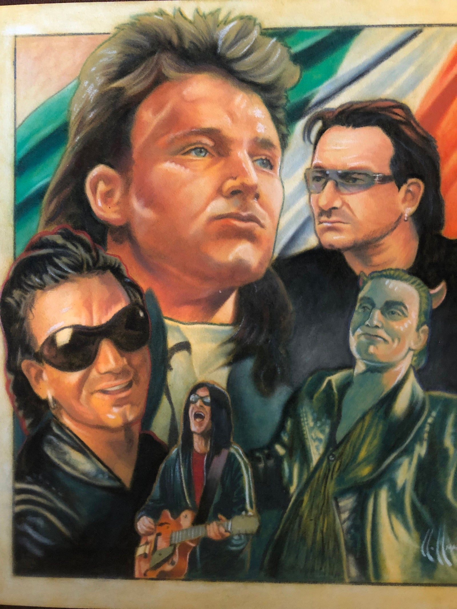 Bono Music Artist Originial Collage Artwork