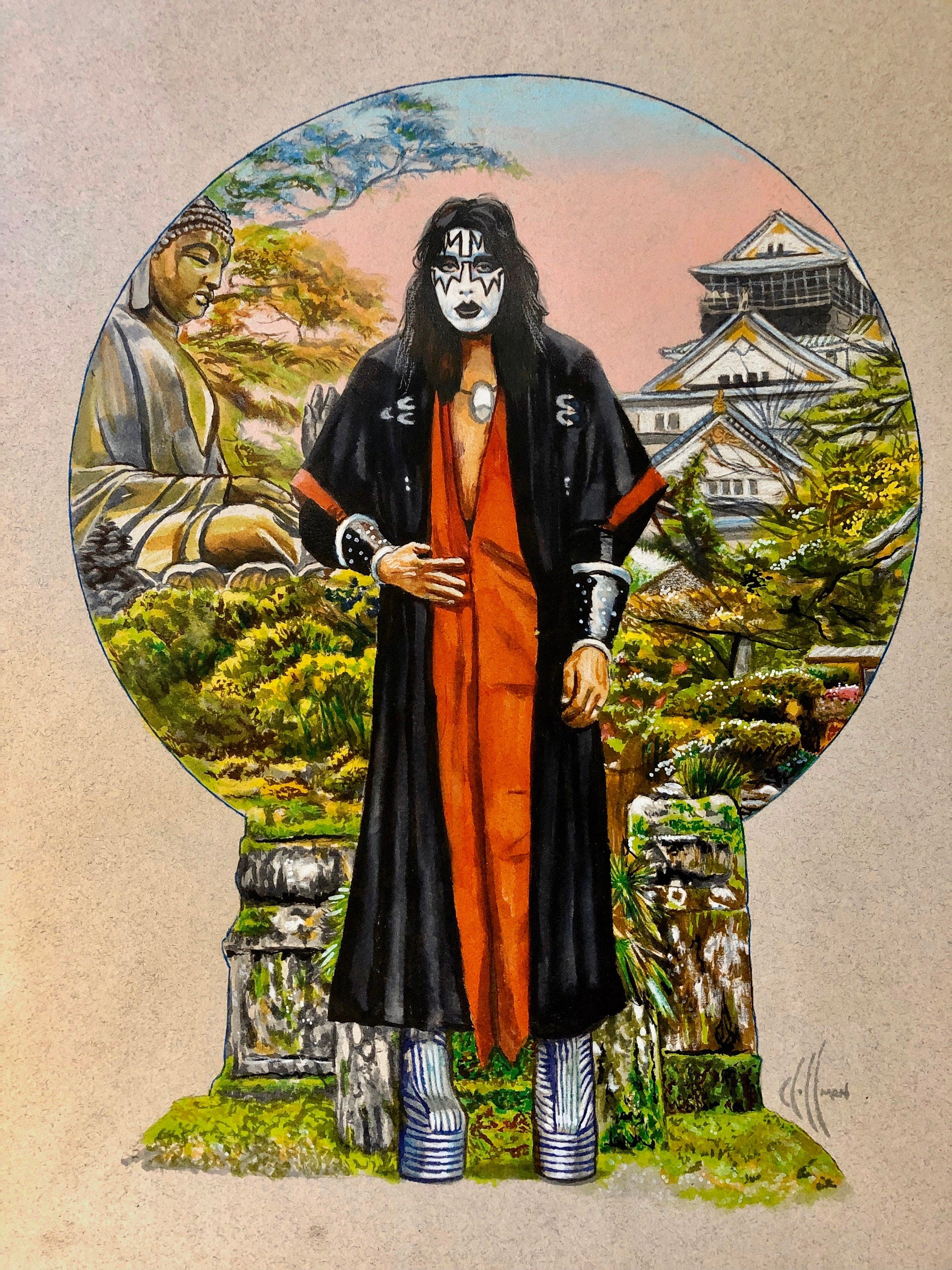 The Founding 4 Members of KISS in Tokyo Original Artwork