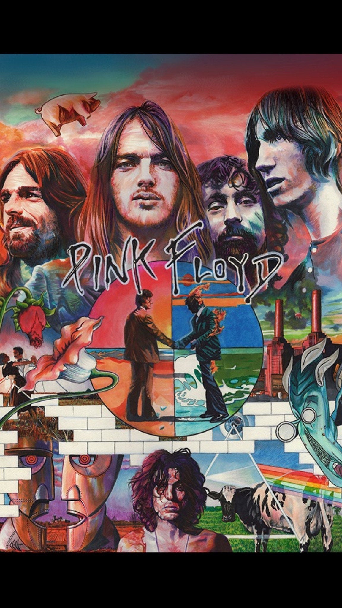 Pink Floyd Collage Poster