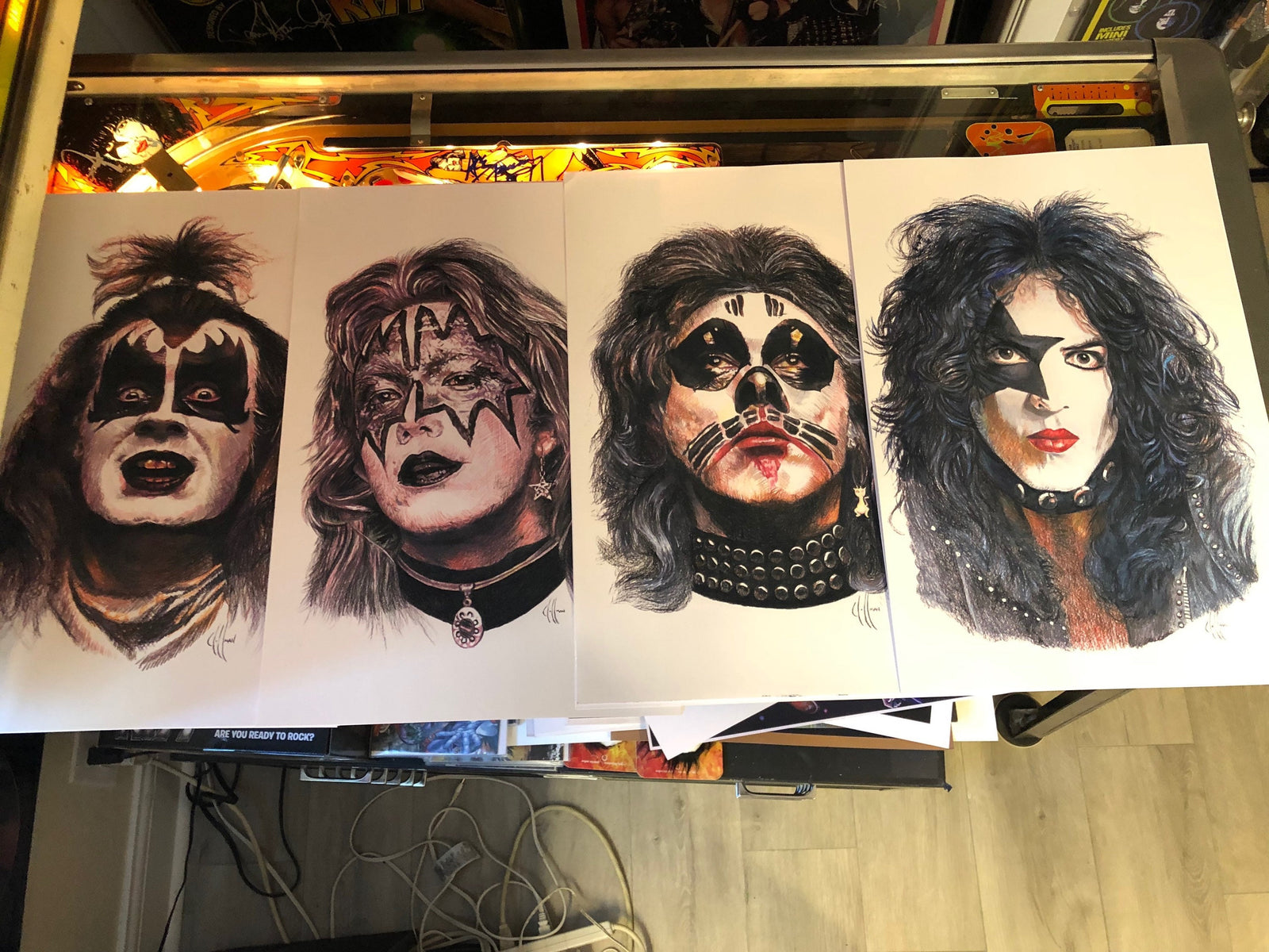 Limited Edition Debut Series Kiss Founding Member in 1974 Erra Signed Prints