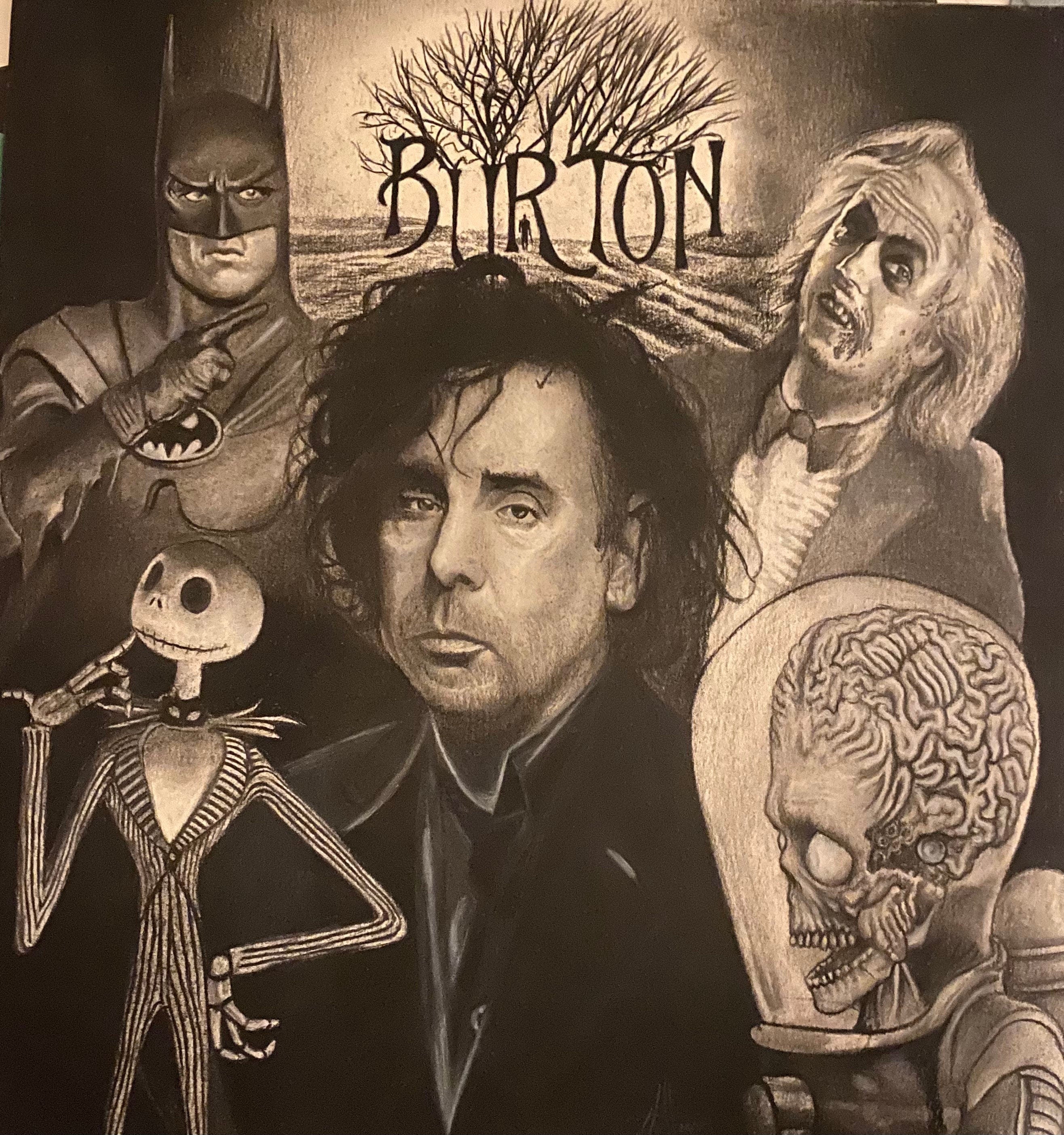 Tim Burton Original Drawing from Chris Hoffman Art