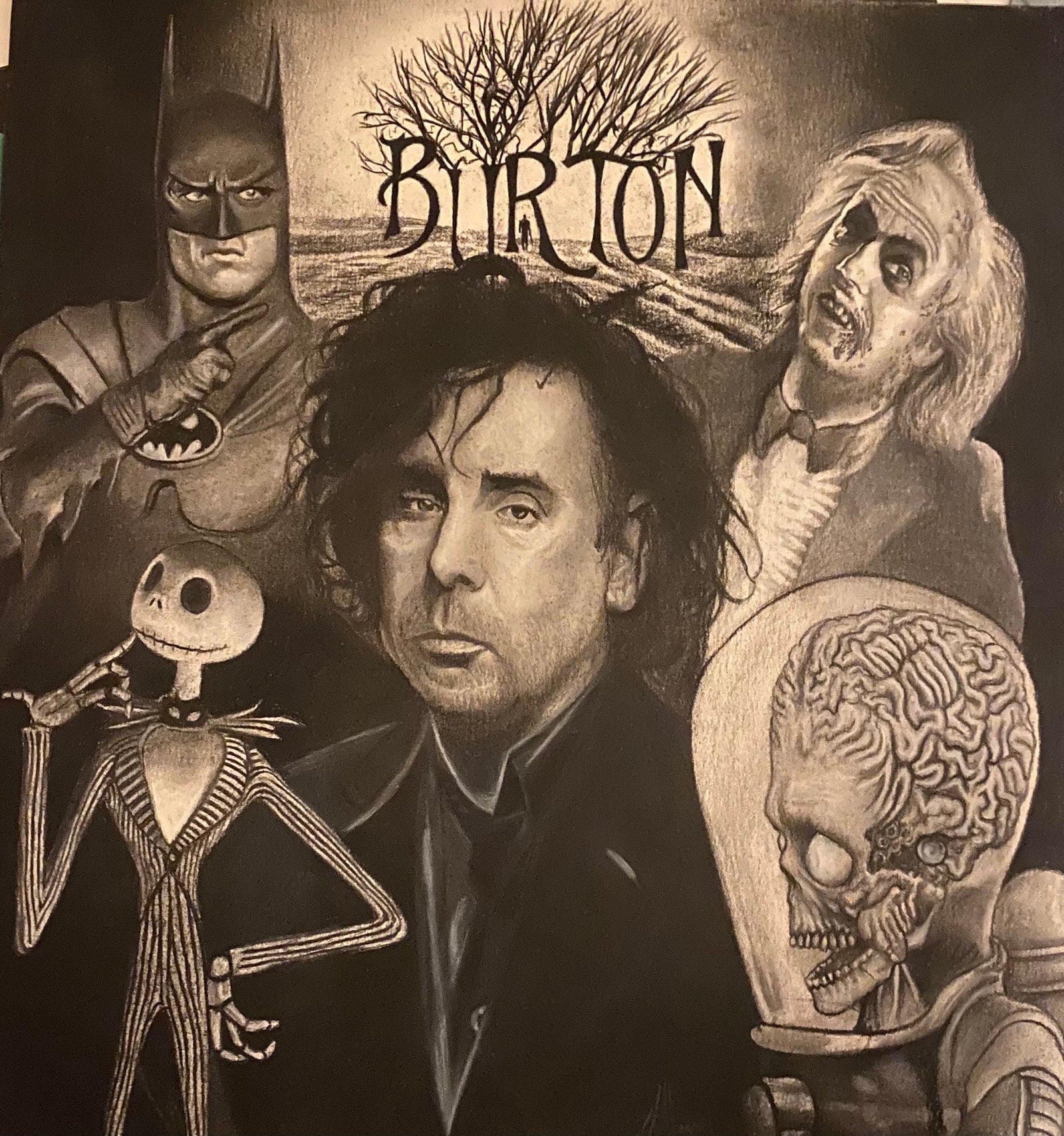 Tim Burton Original Drawing Artworks