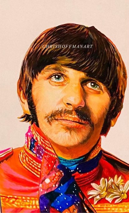 Set of Iconic 4 Beatles Band Drawings