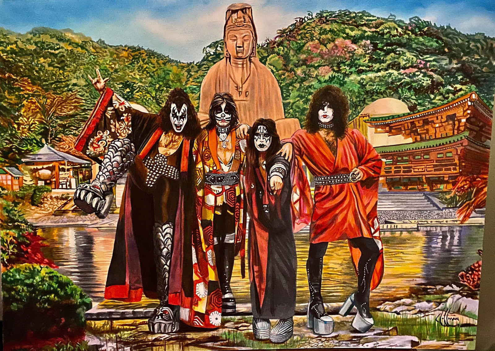 Drawing Late 70s KISS in Kyoto