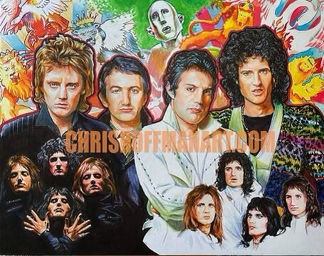 1980's Iconic Queen Band Collage